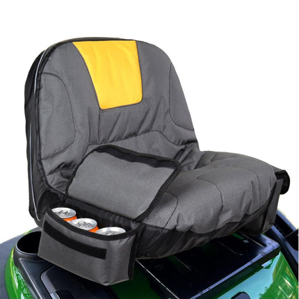 Lawn Mower Tractor Seat Cover 2 Large Side Storage Bag Outdoor Protector Gear