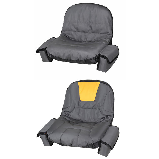 Lawn Mower Tractor Seat Cover 2 Large Side Storage Bag Outdoor Protector Gear