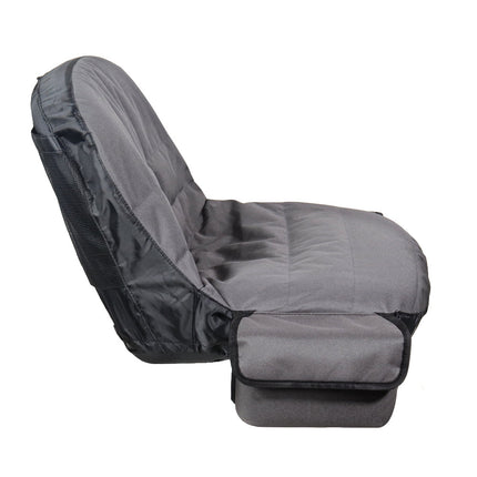 Lawn Mower Tractor Seat Cover 2 Large Side Storage Bag Outdoor Protector Gear
