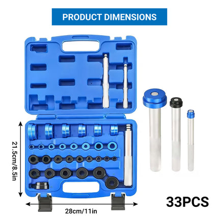33pcs Professional Front Wheel Bearing Seal Removal Installer Tool Kit Set Kit