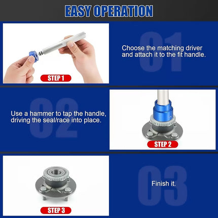 33pcs Professional Front Wheel Bearing Seal Removal Installer Tool Kit Set Kit