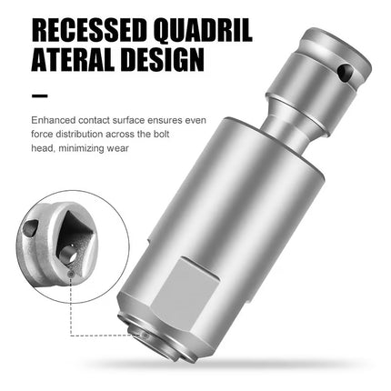 2pcs Drill Bit Socket Adapter Converter Extension Set Square/SDS-Plus Shank Use