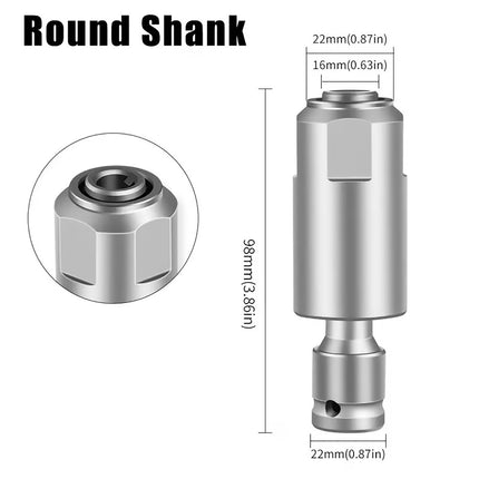 2pcs Drill Bit Socket Adapter Converter Extension Set Square/SDS-Plus Shank Use