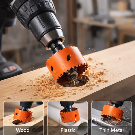 11Pcs Woodworking Hole Saw Kit Multi Size Cutter Drill Bit Carpentry Tool DIY