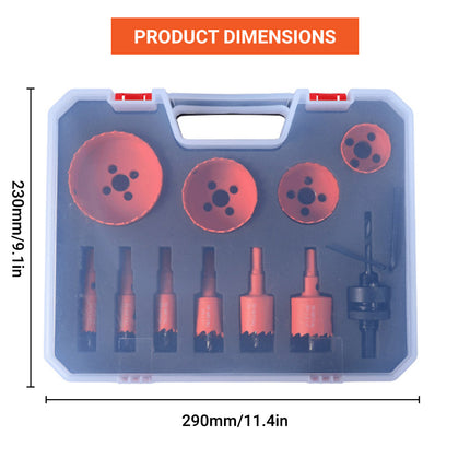 11Pcs Woodworking Hole Saw Kit Multi Size Cutter Drill Bit Carpentry Tool DIY