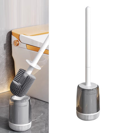 Silicone Toilet Brush Bathroom Cleaning Tool Household Toilet Brush Holder Set