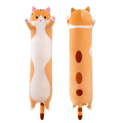 Soft Cute Plush Cat Cats Doll Stuffed Kitten Pillow Gift Cushion Toy For Kids Brown - Aimall