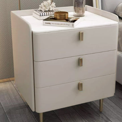 3 Drawer Nightstand Bedroom Storage Cabinet Minimalist Bedside Locker Organizer