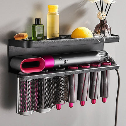 Wall Mounted Hair Styler Storage Rack for Dyson Airwrap No Drill Aluminium Holder