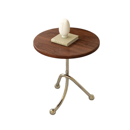 Vintage Style Round Side Table Small Accent Table for Living Room Bedroom Use