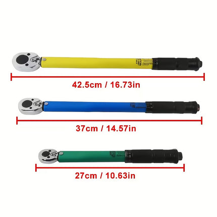 3Pcs Automotive Tire Torque Wrench Set Preset Adjustable Ratcheting Car Bike
