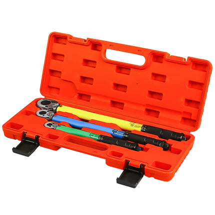 3Pcs Automotive Tire Torque Wrench Set Preset Adjustable Ratcheting Car Bike