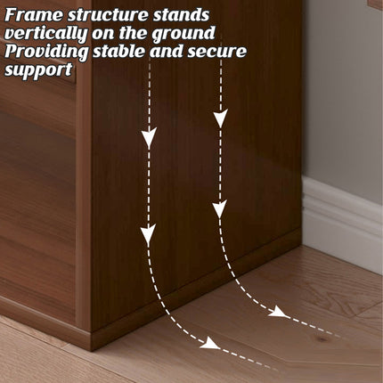 Floor-Standing Bookshelf 4 Tier Sturdy Board Space Saving for Home Office Use