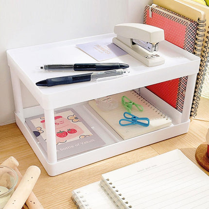 2pcs Desk Organizer Storage Rack Display Shelf for Cosmetic Sundries Files
