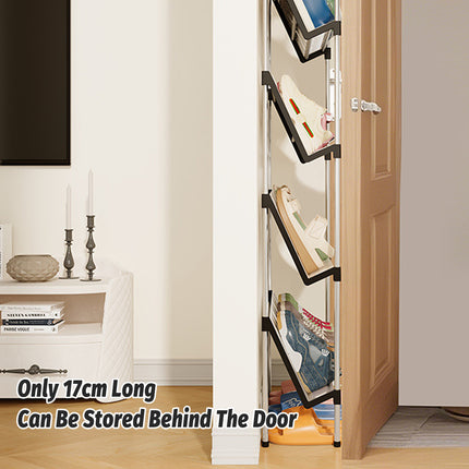 5 Tier Slanted Shoe Rack Space Saving Organizer for Entryway Hallway Storage