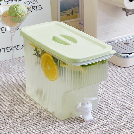 3.9L Water Jug with Tap Beverage Drink Dispenser Refrigerator Lemonade Container