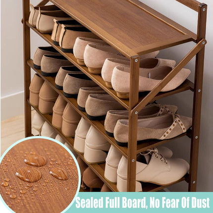 70CM 6 Tier Shoe Rack Folding Shoe Cabinet Easy Storage Organizer Space Saver