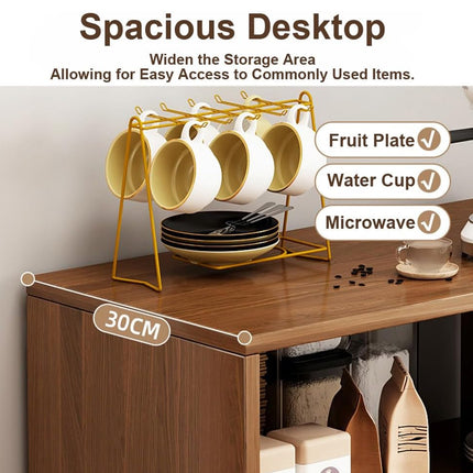 Solid Wood Color Tea Low Cabinet Sideboard New Multifunctional Home Kitchen