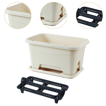 Large Square Planter Box Garden Pot for Vegetables Green Plants Outdoor Planting