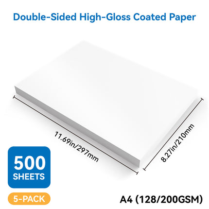500Sheets A4 Coated Paper Premium High-Quality Print Clearly for Printing Use