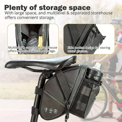 1.5L Bike Seat Bag Mountain Bicycle Tail Pouch Waterproof Kettle Storage Bag