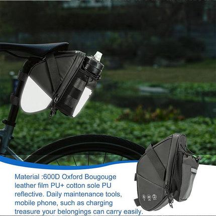 1.5L Bike Seat Bag Mountain Bicycle Tail Pouch Waterproof Kettle Storage Bag