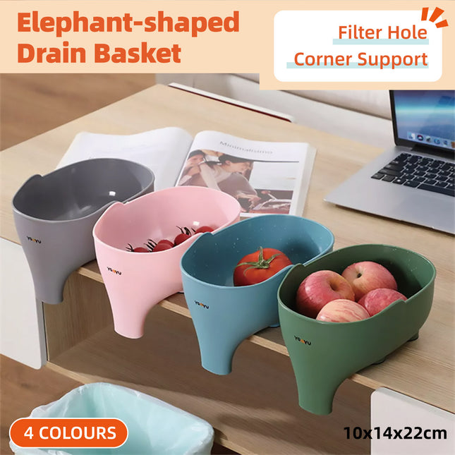 Kitchen Drain Basket Sink Elephant Clean Leftover Sink Strainer Fruit Vegetable