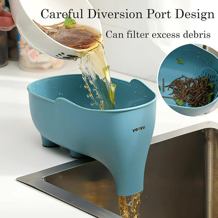 Kitchen Drain Basket Sink Elephant Clean Leftover Sink Strainer Fruit Vegetable