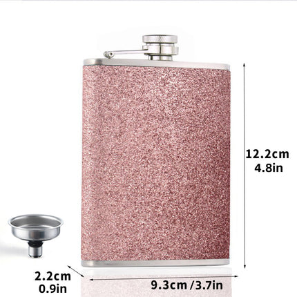 Wine Jug 8oz Stainless Steel Portable Outdoor Wine Flask Bottle Travel Camping