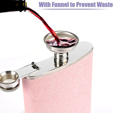 Wine Jug 8oz Stainless Steel Portable Outdoor Wine Flask Bottle Travel Camping