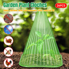 26PCS Plant Protection Cloche Seedling Cover Reusable Clear Plastic Anti Pest