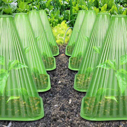 26PCS Plant Protection Cloche Seedling Cover Reusable Clear Plastic Anti Pest