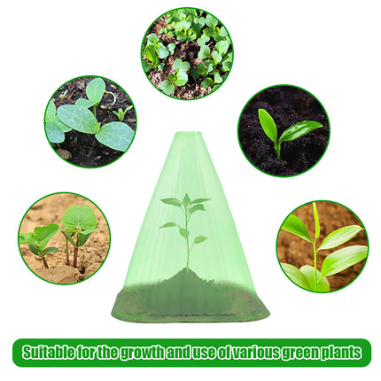 26PCS Plant Protection Cloche Seedling Cover Reusable Clear Plastic Anti Pest