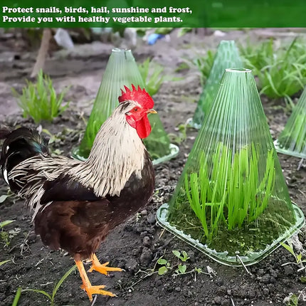 26PCS Plant Protection Cloche Seedling Cover Reusable Clear Plastic Anti Pest