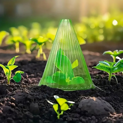 26PCS Plant Protection Cloche Seedling Cover Reusable Clear Plastic Anti Pest