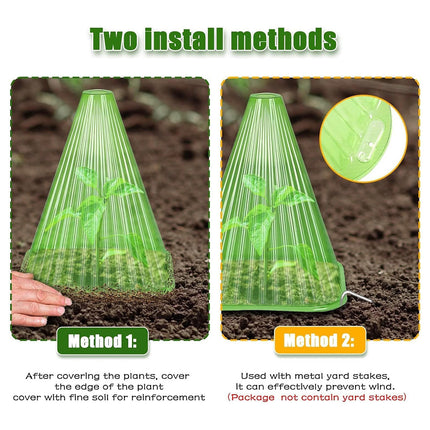 26PCS Plant Protection Cloche Seedling Cover Reusable Clear Plastic Anti Pest