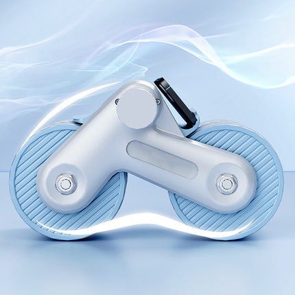 Wide Double Wheel Abdominal Roller with Auto Rebound and Phone Holder