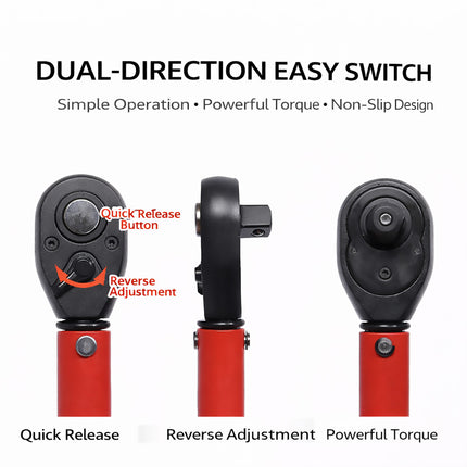 1/4 Inch Drive Torque Wrench Quick Adjustable Mechanical Ratchet Precision Tool