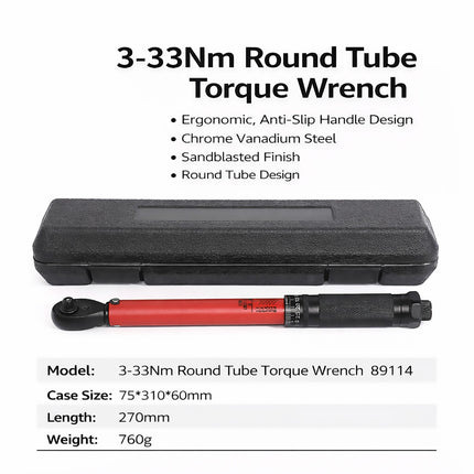 1/4 Inch Drive Torque Wrench Quick Adjustable Mechanical Ratchet Precision Tool