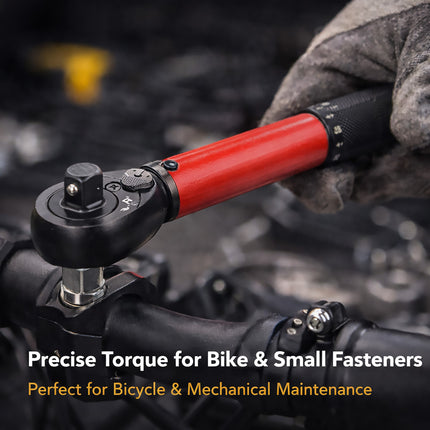 1/4 Inch Drive Torque Wrench Quick Adjustable Mechanical Ratchet Precision Tool