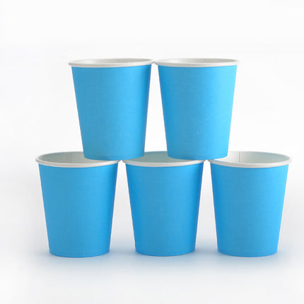 300PCS 6Coloures Paper Cups Food-Grade Paper for Party Water Hot Cold Decor Use