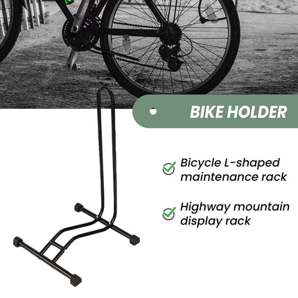 Bike Parking Rack Floor Stand Universal Black Bicycle Storage Organizer Holder