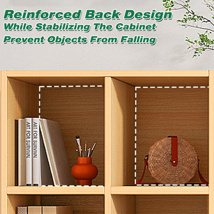 Organizer Bookcase Open Shelf Storage Rack Simple Compartments Bookshelf Unit