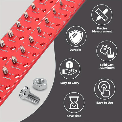 Screw and Bolt Thread Checker Gauge - Metric and Imperial Thread Identifier