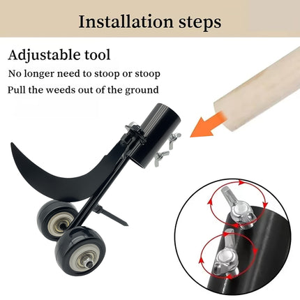 Weed Puller Tool Adjustable Crevice Weeding Cleaner Hand Tool For Garden Lawn