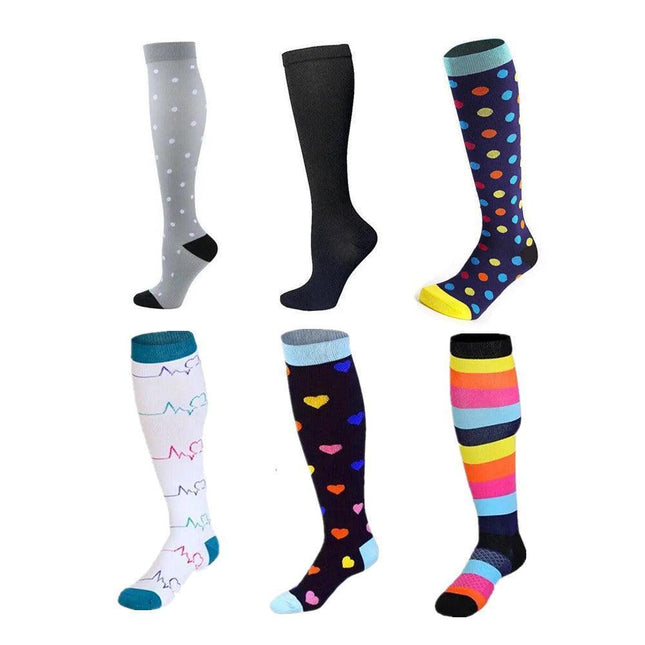 S/M Compression Socks Women Men Nursing Travel Stocking Sport Running