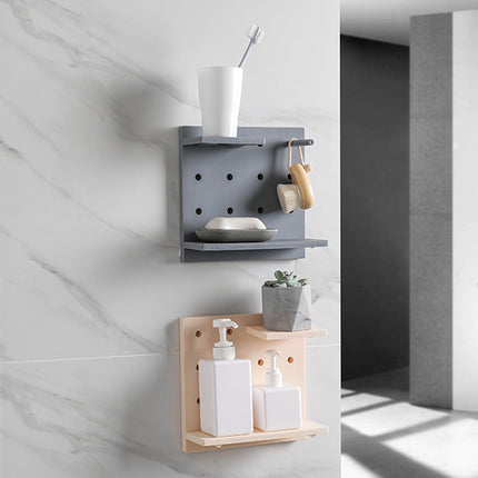 4PCS Pegboard Storage Rack Hanging Shelf Home Office Durable Space Saving Use