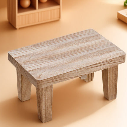 Solid Wood Small Bench Living Room Low Stool Shoe Bench Sturdy Durable Practical