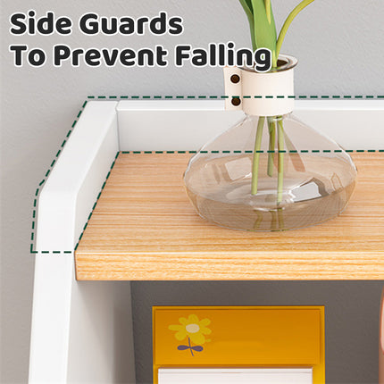 Bedside Cabinet Modern Small Bedroom Storage Nightstand Space Saving Durable