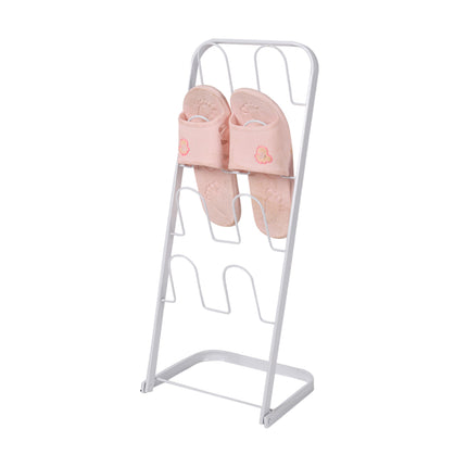 Metal Floor Standing Slipper Rack for Entryway Hallway Bathroom Space Saving